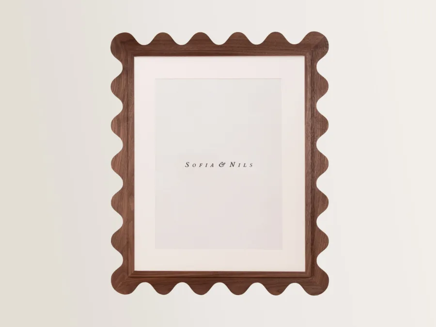 Walnut Scallop Picture Frame