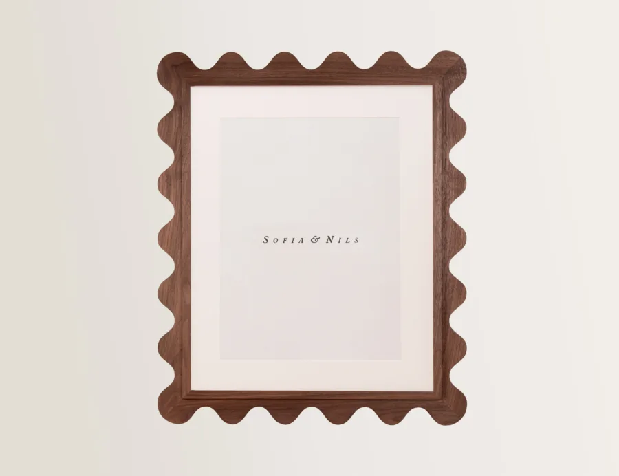 Walnut Scallop Picture Frame